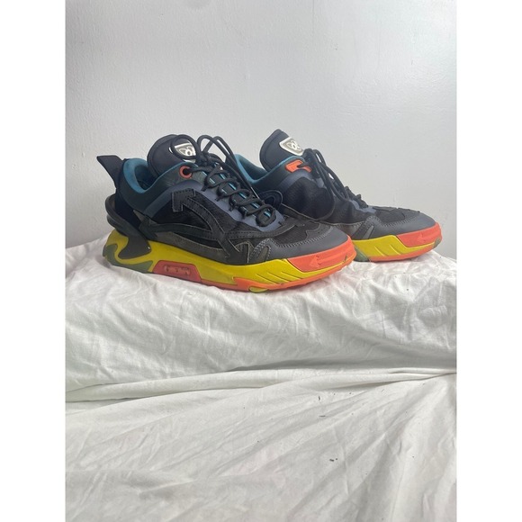 OFF WHITE Other - OFF WHITE Mens Black Yellow Orange Chunky Sole Athletic Sneakers Shoes Size 42